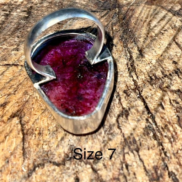 Colorful Solar Agate Ring Size 7 - Picture 2 of 7